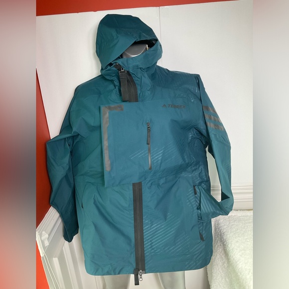Adidas TERREX XPLORIC RAIN.RDY HIKING JACKET Mens Sz Xl - Picture 6 of 10